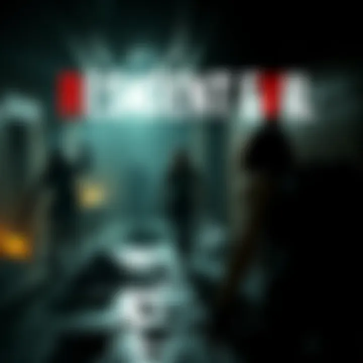 Resident Evil Gameplay A character from Resident Evil navigating a dark, eerie environment with zombies in the background