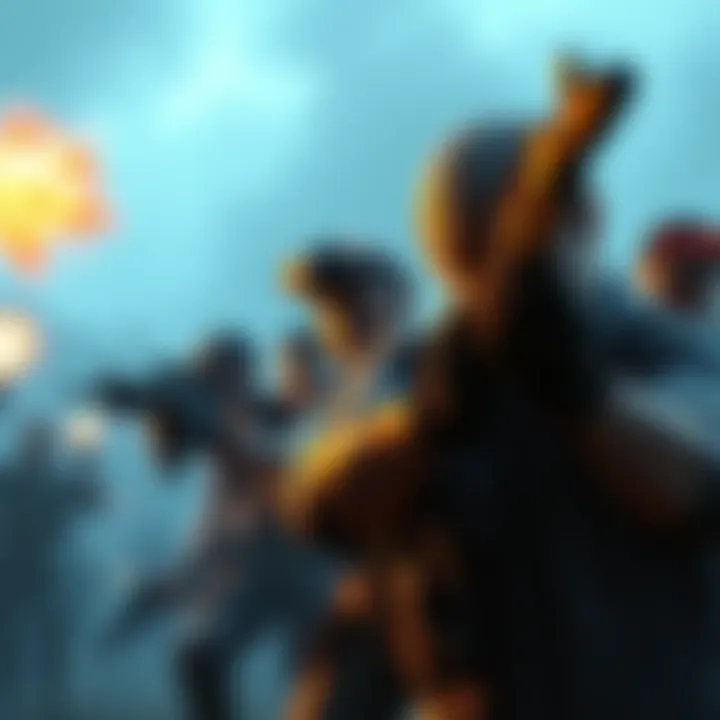 Scene depicting Resident Evil gameplay showing various firearms and characters involved in action