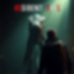 Player facing the terrifying Garrador in a dark, eerie environment