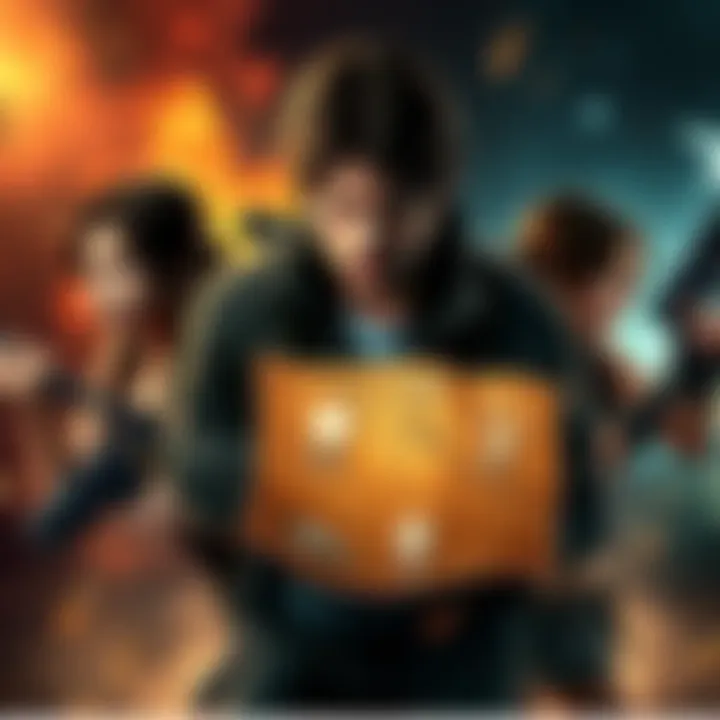 Ada, Leon, and Lara Croft in action with a map and language symbols around them.