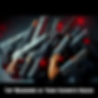 A collection of various Magnum weapons from the Resident Evil series displayed together