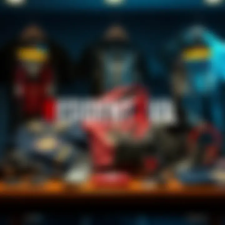 Resident Evil Merchandise Display of high-quality Resident Evil clothing and accessories on a table