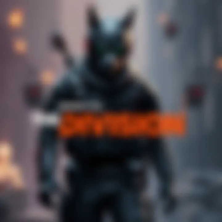 Resident Evil-Inspired Outfit in The Division A character in The Division wearing a tactical outfit inspired by the RE8 Wolf Hound Squad, showcasing a dark and rugged style with armor and accessories.