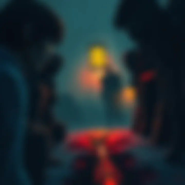 A colorful painting showing a scene inspired by Resident Evil 1, featuring dark, eerie backgrounds with familiar gaming elements.