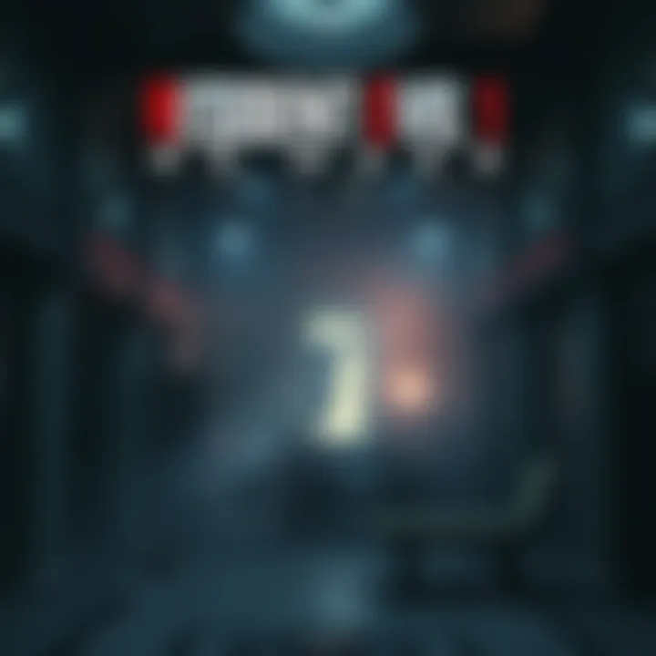 A dark, eerie sanatorium setting with item management elements and evolving enemies depicted