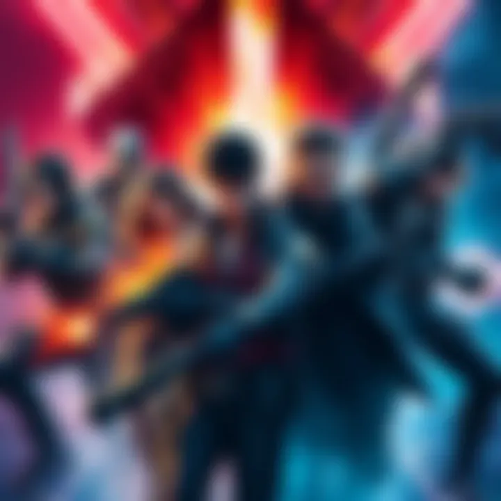 Resident Evil Requiem Character Lineup A colorful graphic featuring various characters from Resident Evil Requiem, showcasing their unique abilities and styles in an action-packed setting.