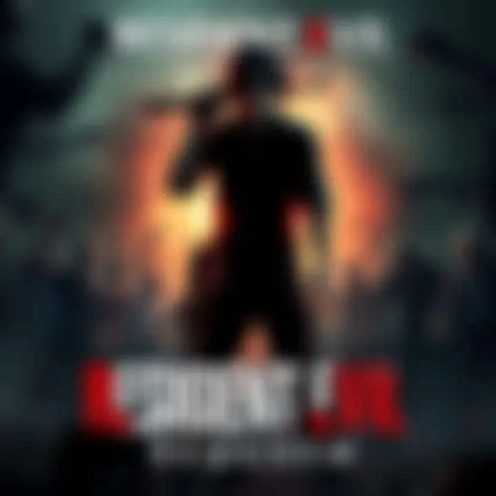 The cover of Resident Evil Requiem showcasing its main character in a tense environment filled with zombies and dark shadows.