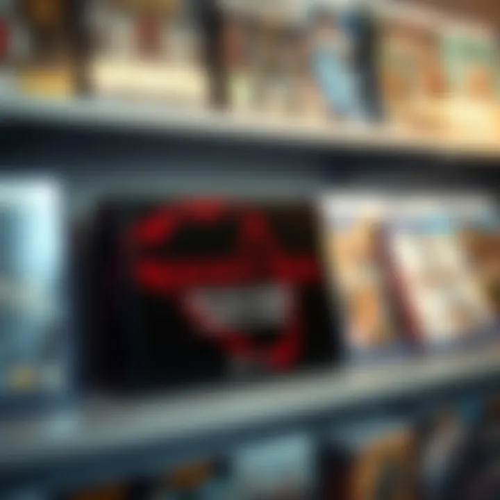 Physical edition of Resident Evil Requiem Deluxe for PS5 displayed on a shelf with other video games