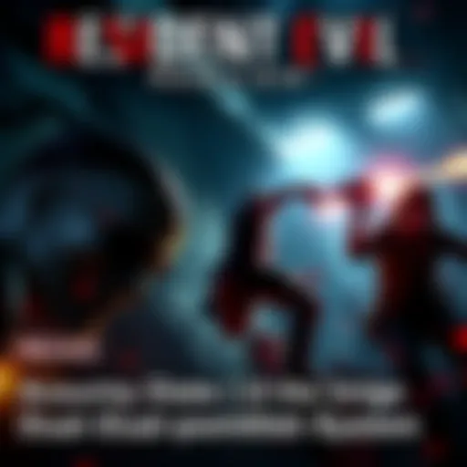 Resident Evil Requiem Gameplay Scene A dynamic scene showcasing Leon and another character battling zombies in a dark, suspenseful environment, highlighting the dual-protagonist system.