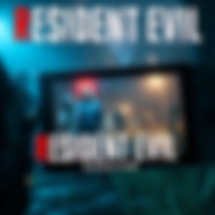 A screenshot showcasing gameplay from Resident Evil: Requiem on the Nintendo Switch 2, featuring improved graphics and a tense atmosphere with zombies.