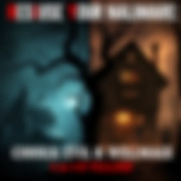 A split image showing two eerie villages from Resident Evil 4 and Resident Evil 8, highlighting their unique atmospheres and challenges.