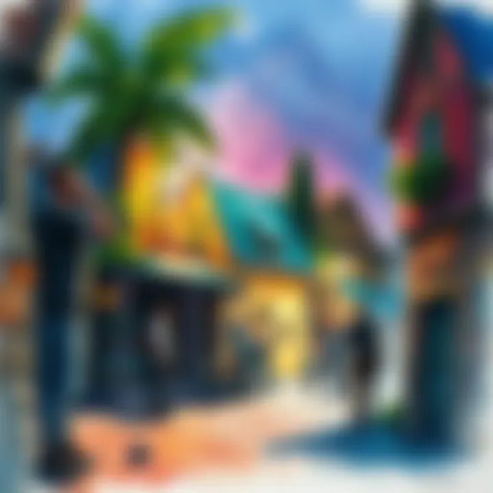 Watercolor Fan Art of Resident Evil Village A vibrant watercolor painting inspired by Resident Evil Village, showing detailed characters and scenes from the game