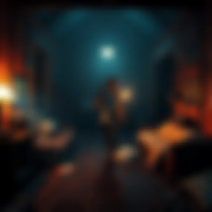 Resident Evil Village Gameplay A player explores a dimly lit room in Resident Evil Village, with various resources scattered around, showcasing an easy gameplay experience.