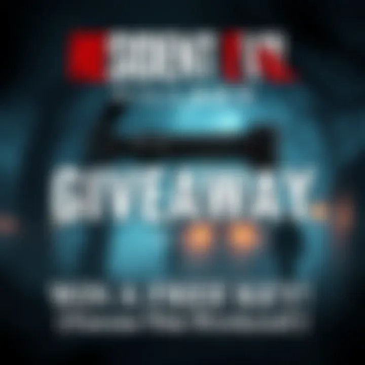 A graphic representing a giveaway event for a game key of Resident Evil: Village, featuring game artwork and a comment prompt.