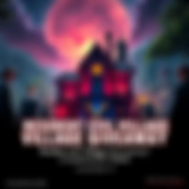 A graphic promoting the Resident Evil Village giveaway, featuring vibrant colors and details about movie recommendations and a prize draw date.