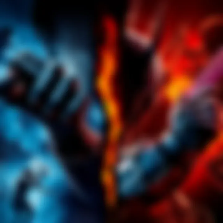 A split image showing horror elements from Resident Evil and the intense combat of Soulsborne games, representing two gaming styles.