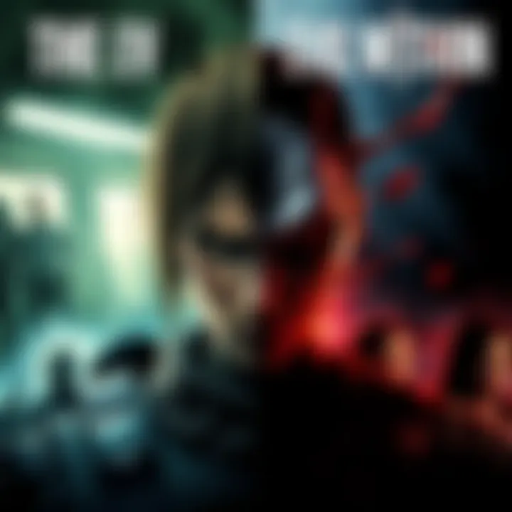 A split image showing characters and settings from Resident Evil on one side and The Evil Within on the other, highlighting their similarities and differences.