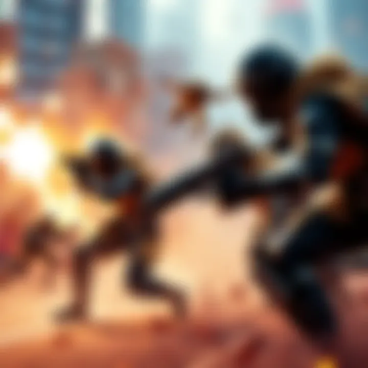 Players engaged in intense action during a Respawn Rumble match, showcasing teamwork and strategy.