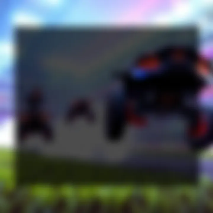 Retals Streamer Challenge Action shot of Retals and Jynxzi competing in a Rocket League match, with cars in the air and a lively gaming atmosphere.