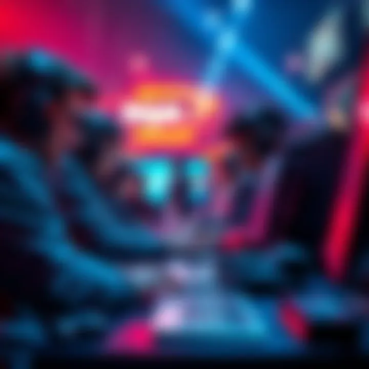 A tense moment in the Retals vs 7 streamers series, showcasing players focused on the screen during a crucial overtime match.
