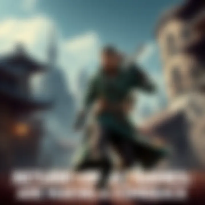 A character in traditional clothing stealthily navigates a historic city, representing the comeback of classic action-adventure games.