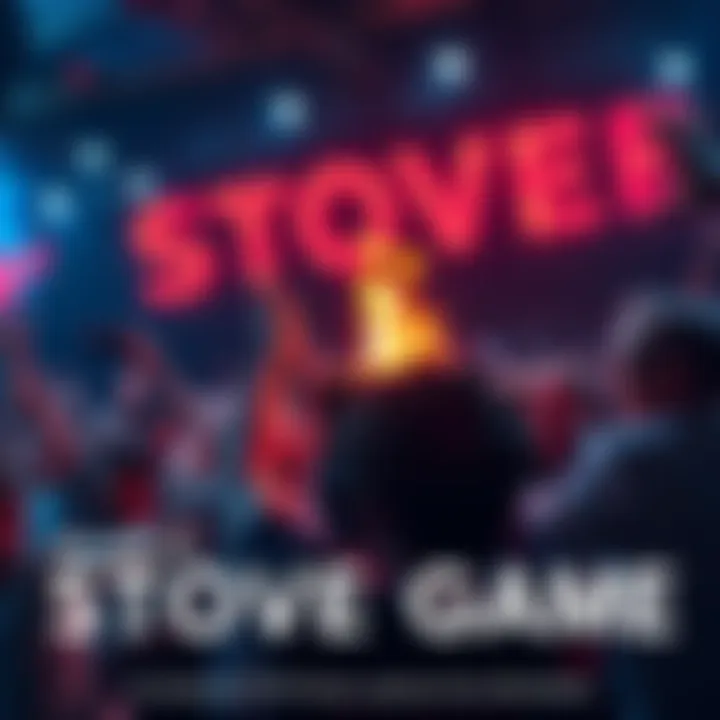 Fans celebrating the return of STOVE Game with excitement and joy, showcasing gaming elements and community spirit.