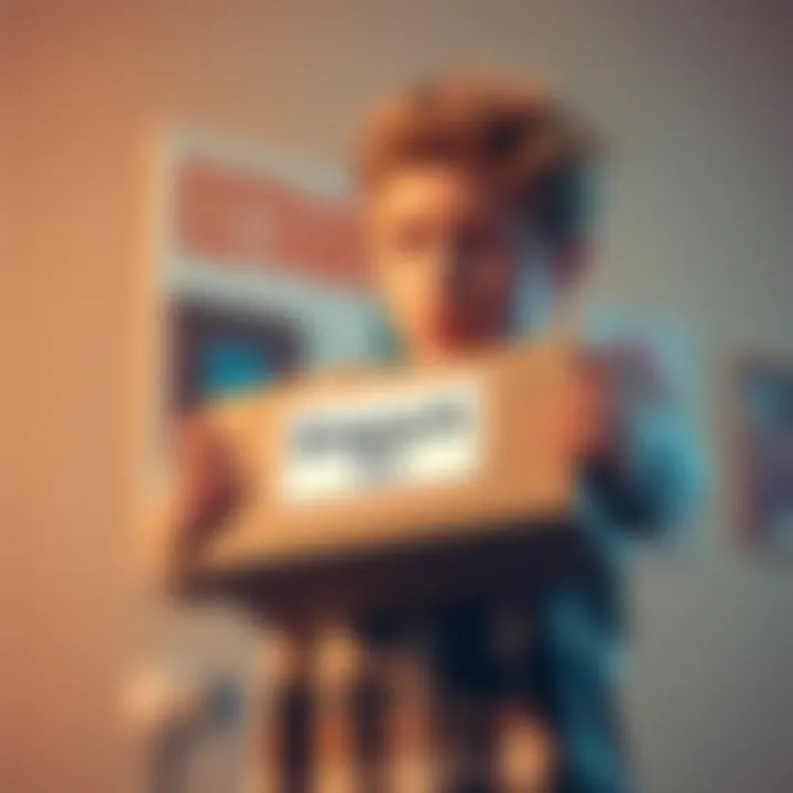 Returned Embark Kit A person holding a package labeled Embark, looking confused about its return.