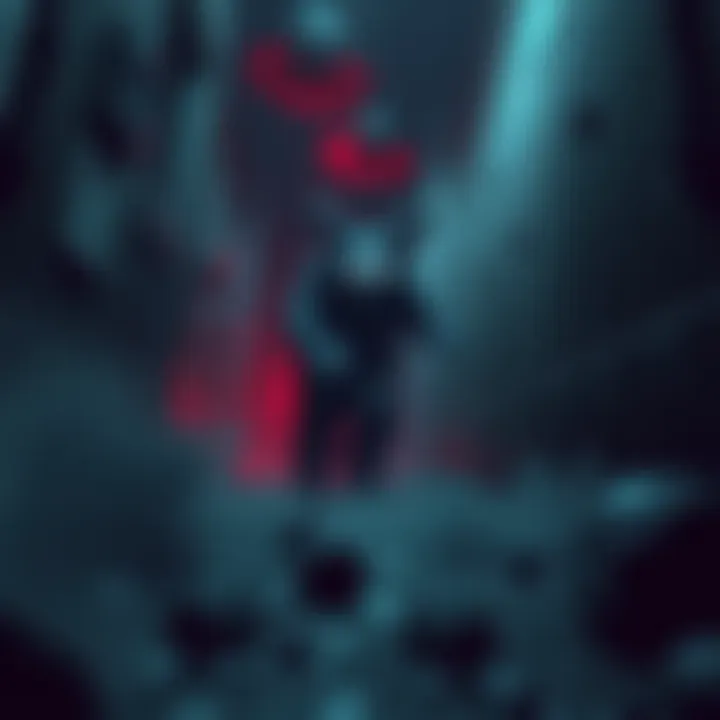 A monstrous creature navigating through a dark, eerie environment, reminiscent of reverse horror games like Carrion.