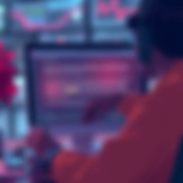 Illustration of a person revising text on a computer screen to ensure compatibility with a second device.