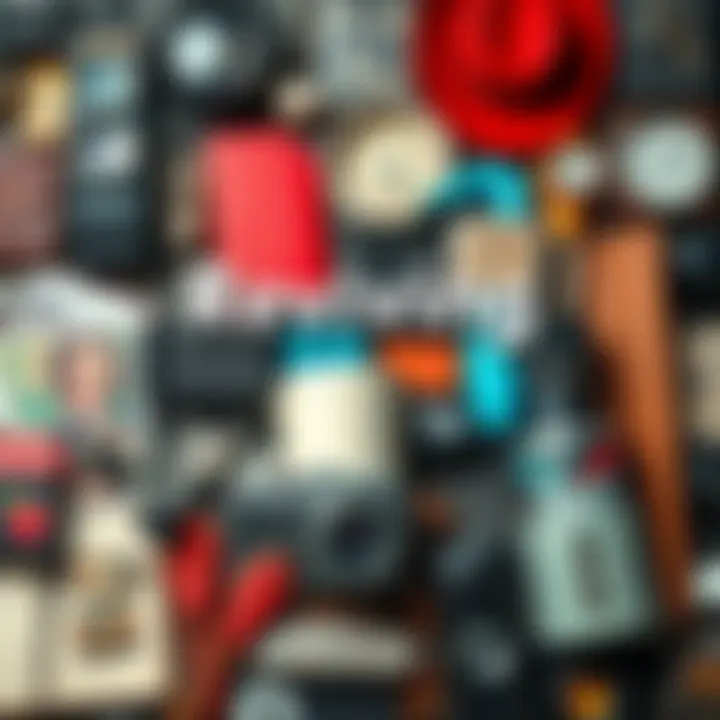A collage of vintage items and modern expressions symbolizing the blending of past and present trends in culture.