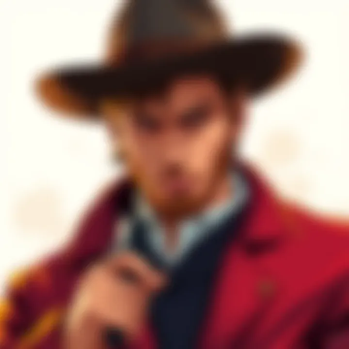 A new drawing of Revolver Cassidy showcasing him without his iconic hat, highlighting his character's unique features.