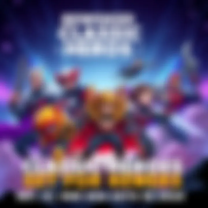 A vibrant illustration showing classic heroes in new designs, showcasing updated features and abilities, set against a dynamic backdrop.