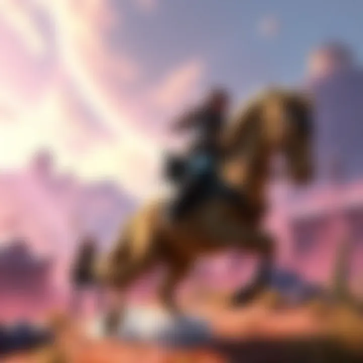 A centaur character helping Reya navigate through an area in a game, with confusion visible on players' faces.