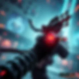 A player wielding the RGK weapon, showcasing its range and design in a dynamic gaming environment.
