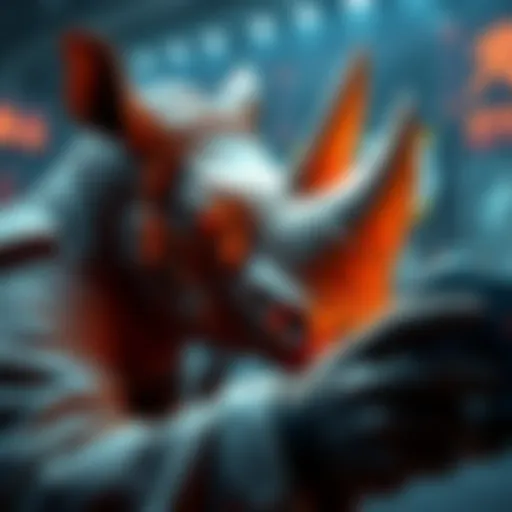 Rhino character displays mod slots showing limitations in a game interface