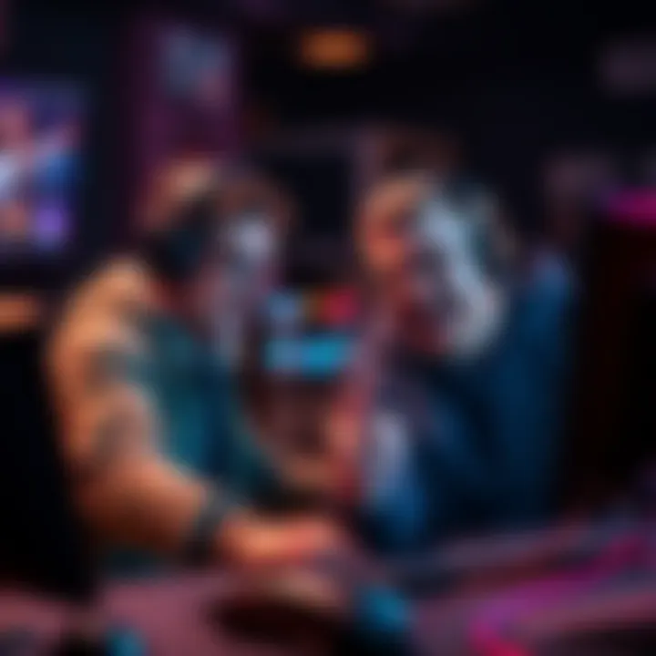 Richard and Oliver showing excitement while testing DLSS 5 features on a gaming setup