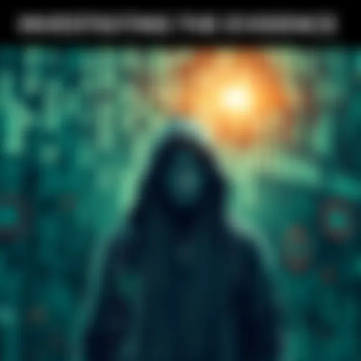 Rico in a Digital World A figure representing Rico surrounded by digital codes and symbols, illustrating a simulated reality.