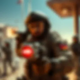 Rico directing a team of soldiers in a tense situation in Dubai, focusing on a distress signal.