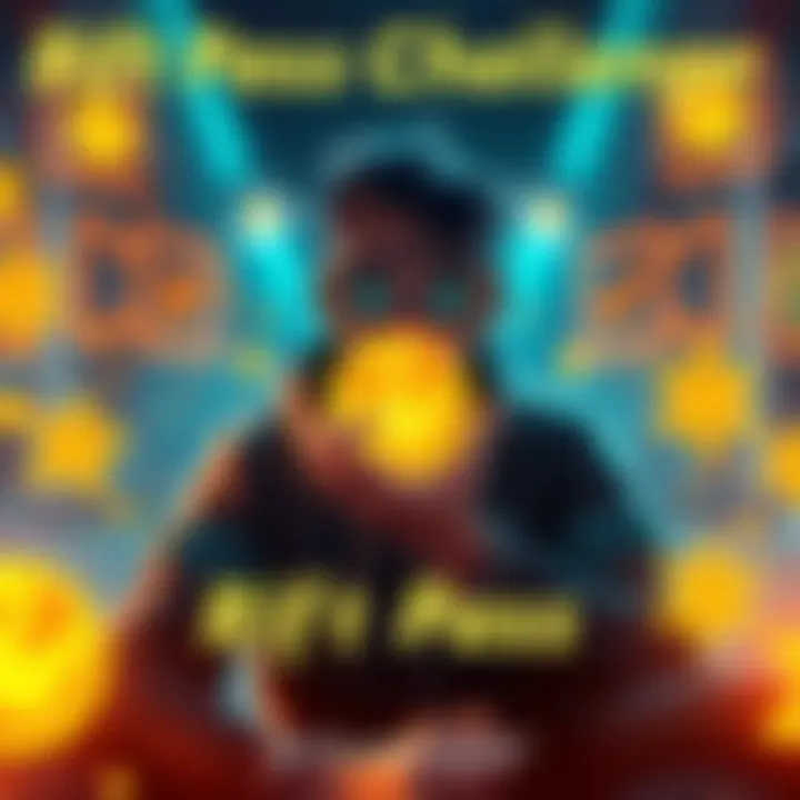 A player concentrating on completing the Rift Pass tasks in a game setting, surrounded by glowing symbols representing tasks and checks.