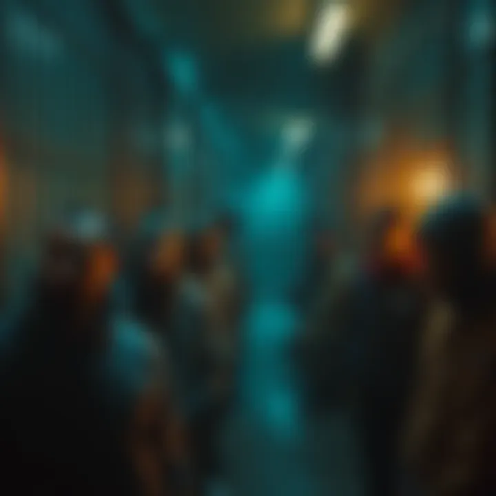 Inmates in a Rikers Island cellblock showing signs of tension and conflict