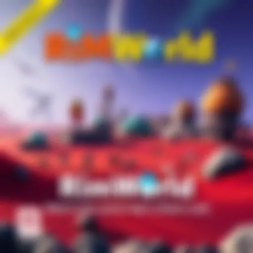 A colorful screenshot of RimWorld showing a colony with various characters and structures on a planet surface.