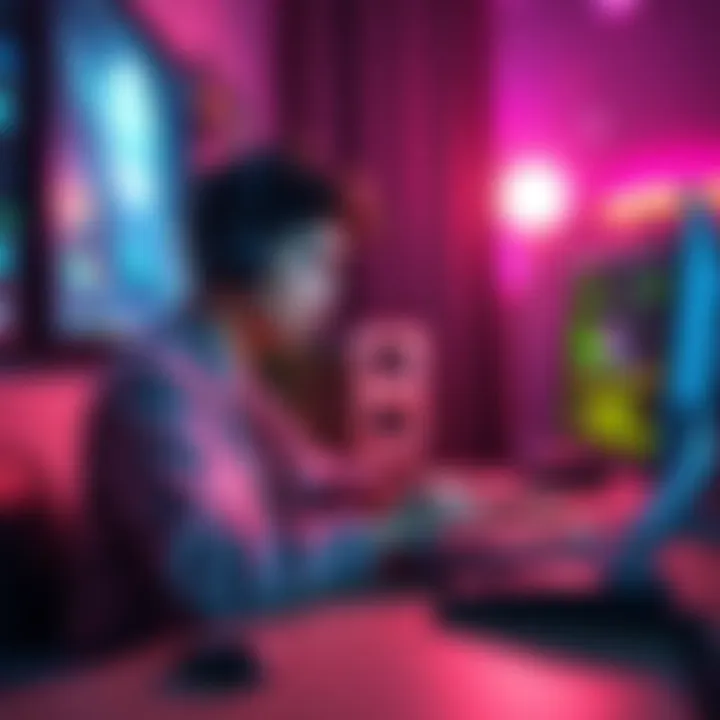 Ripping Game Assets for Animation A gamer using software on a computer to extract game assets for 3D animation