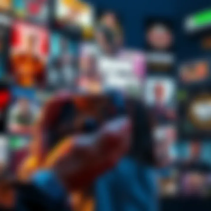 A gamer holding a controller with various video game titles displayed in the background, hinting at increasing prices in the gaming market after GTA 6 release.