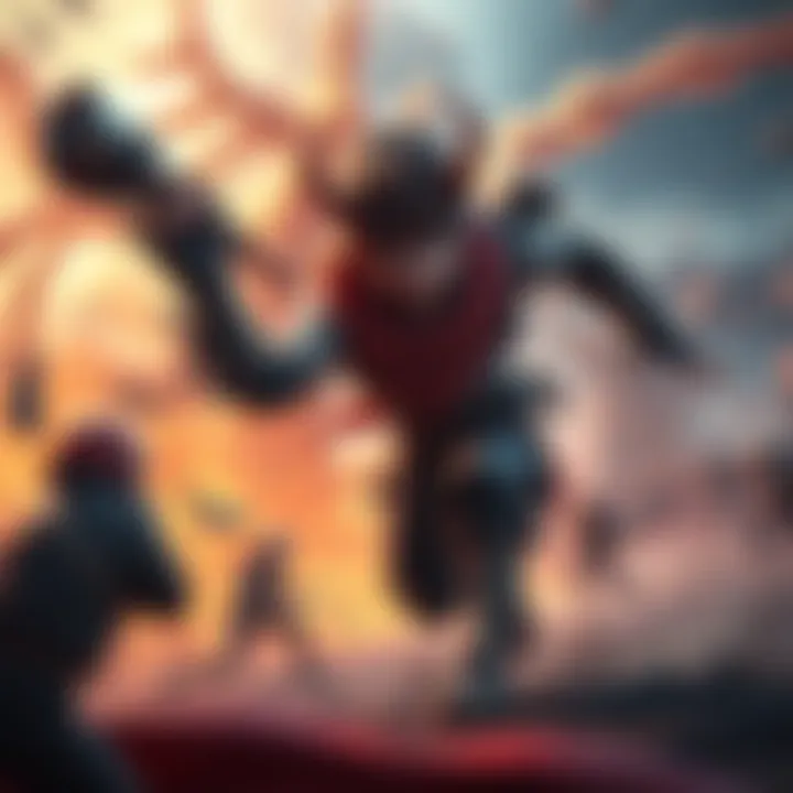 A player fights the Risen boy in a vibrant monster hunting game, showcasing the character's unique features and the action-packed environment.