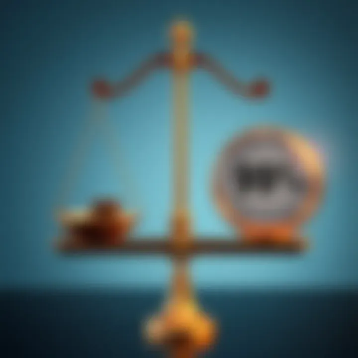 A balance scale with a small weight labeled 'Opportunity' on one side and a large weight labeled 'Consequences' on the other side, symbolizing the contrast between small risks and large outcomes.