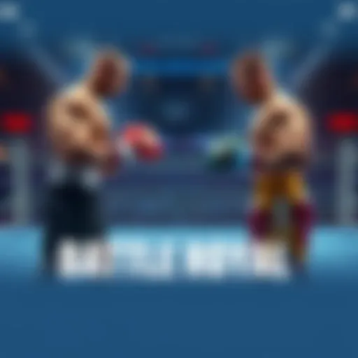 Two fighters stand in the ring, preparing for an intense showdown, showcasing their strength and focus.