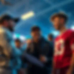 People engaging in a lively conversation about their rivalry wins, with one person showcasing a proud total of 83 victories.