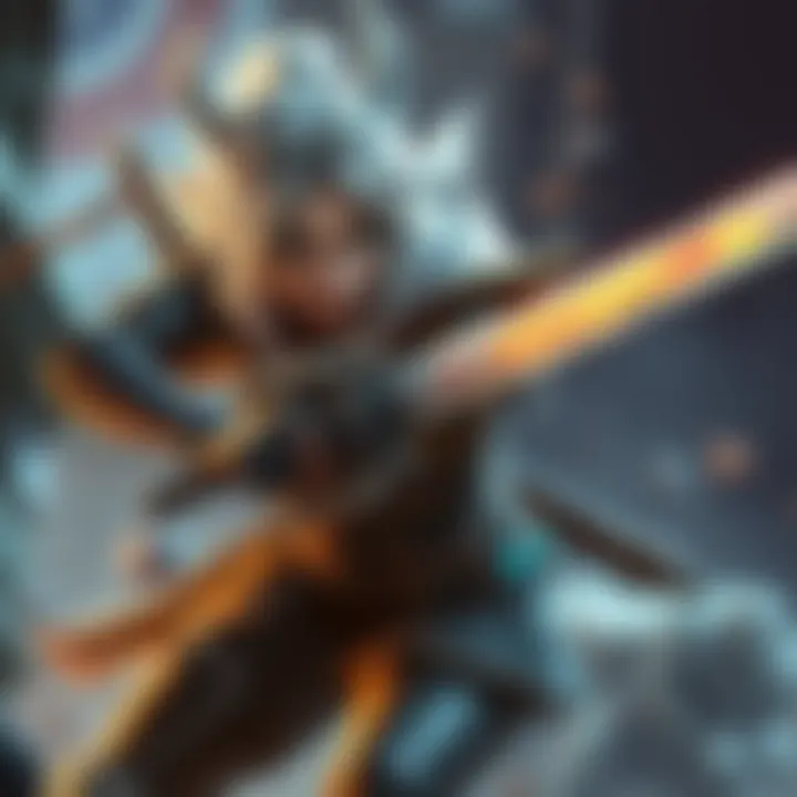 Riven, a warrior with a sword, showing off her skills in a gaming scene, representing the concept of cheesing strategies