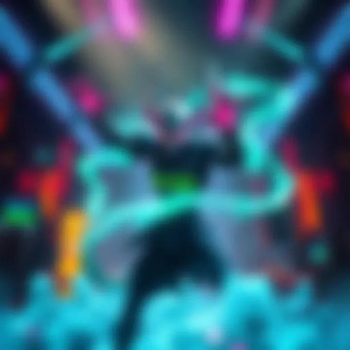 A character celebrating the lucky Riven spawn with bright colors and effects in a gaming environment