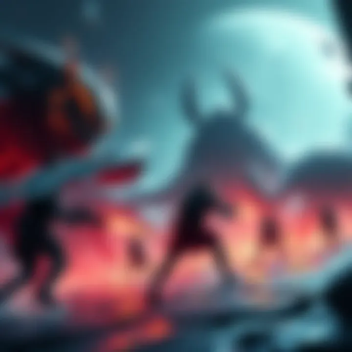 Riven Tides Challenge Players facing multiple arc enemies in the Riven Tides map during a raid.